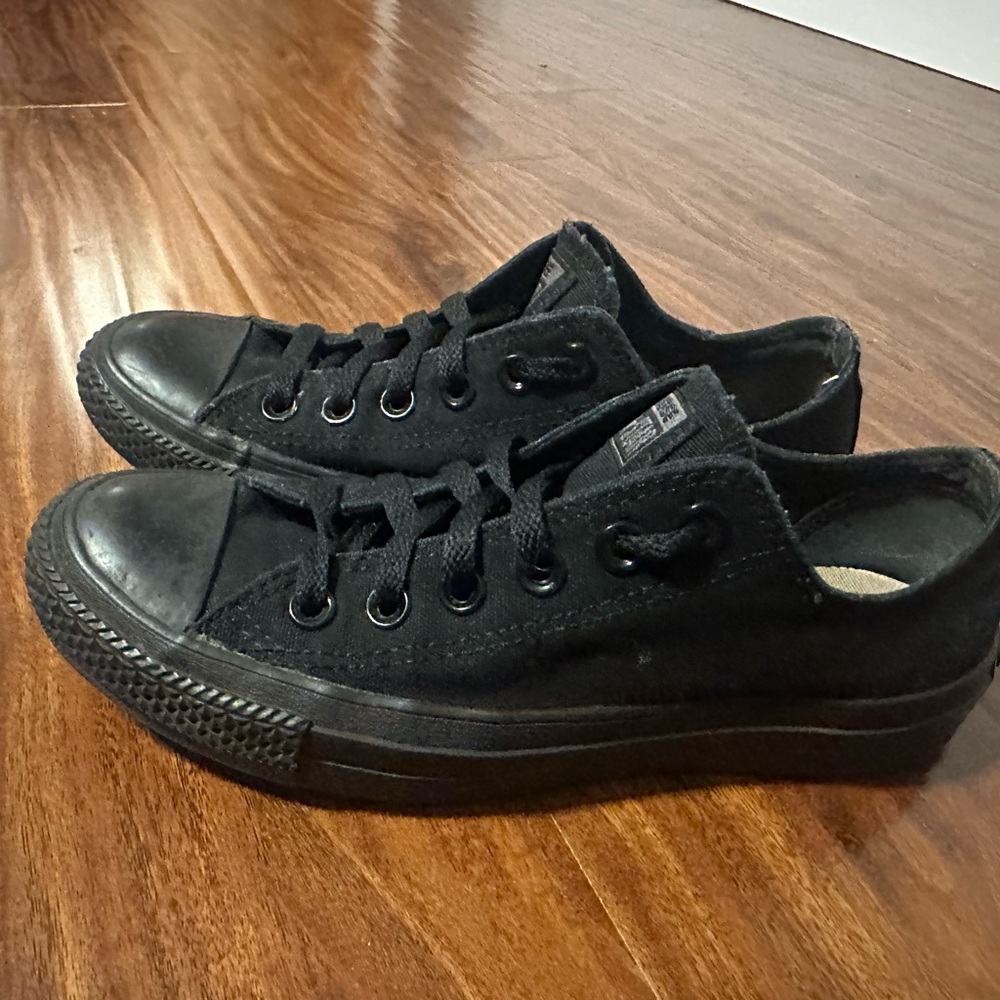 Converse Black Canvas Low-Top Sneakers